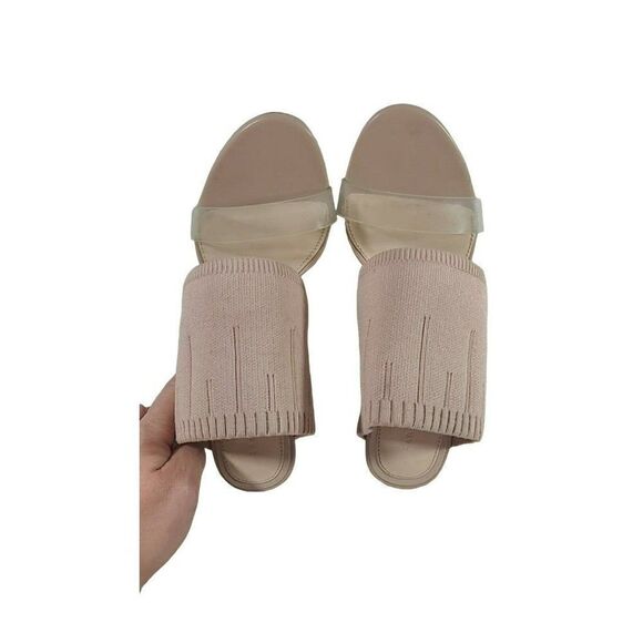 ☆ ZARA Stretch Knit Block Heel Myle Sandals Womens Size 39 / US 8.5 - Picture 5 of 8